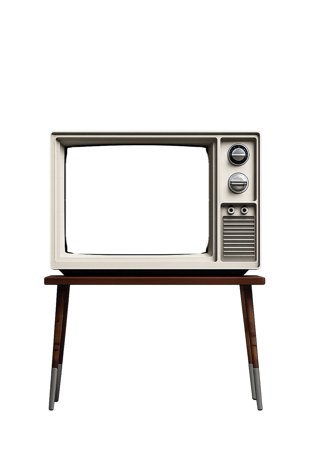 Televisión vintage con patas